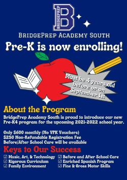 Pre-K is coming to BridgePrep Academy South!